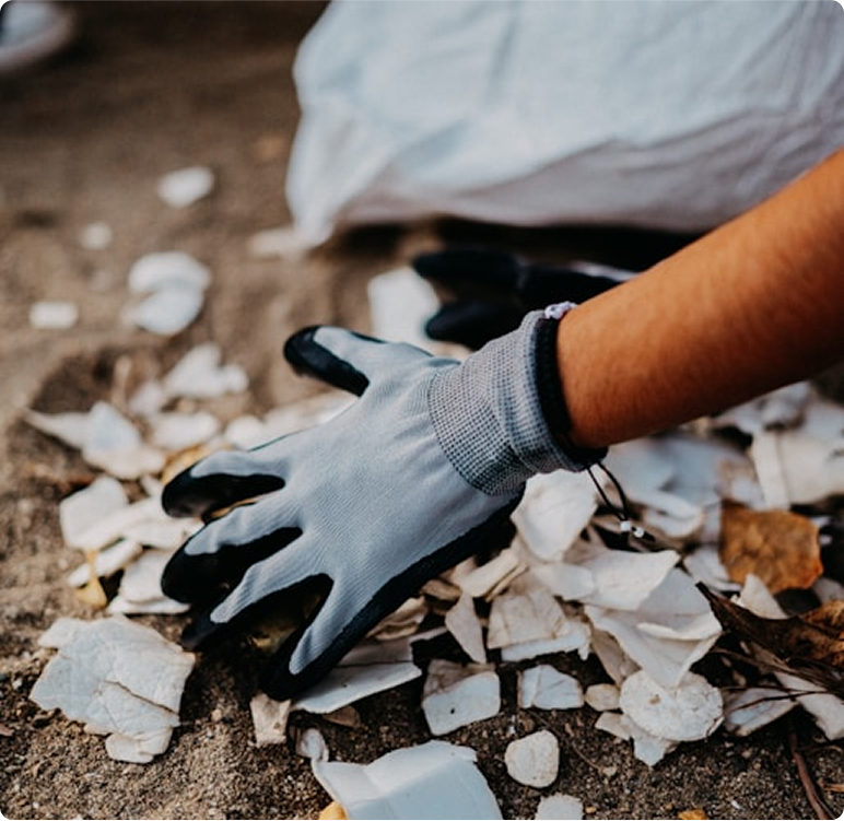 Cleaning trash