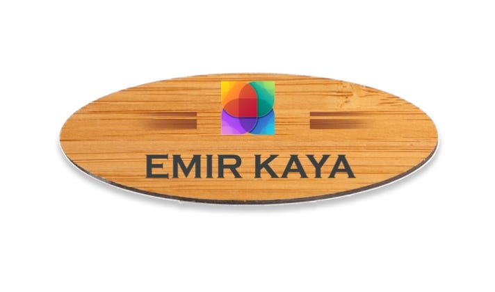 bamboo name badge