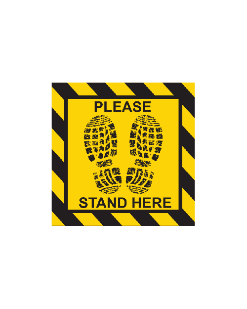 Distancing Floor Decal - 6 PK