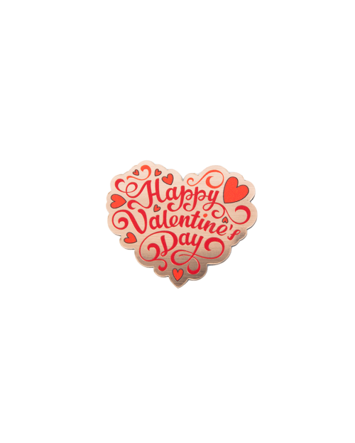 Happy Valentine's Day Heart Lapel Pin