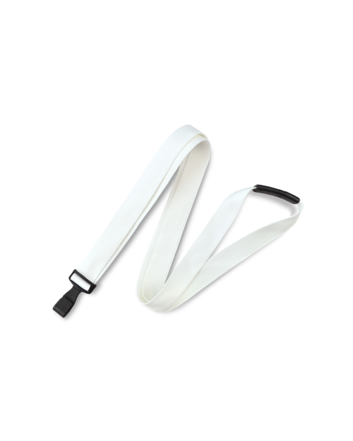 5/8" White Anti-Microbial Breakaway Lanyard 