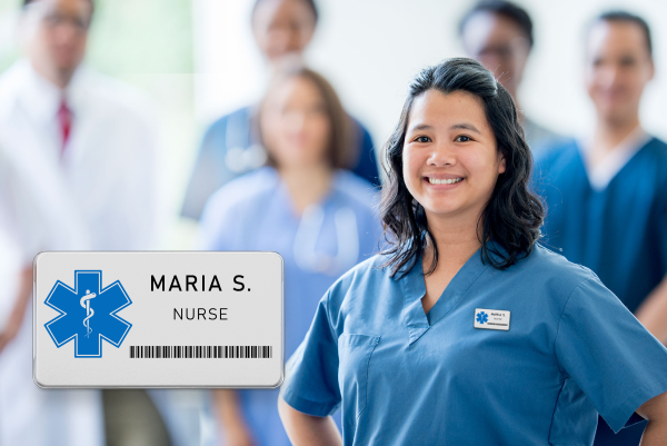 Custom Id Badge With Name Tags And Photo, Personalize Identification PVC  Card For Company Or Hospital