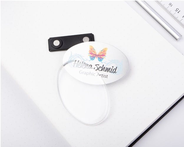 Custom magnetic name tags