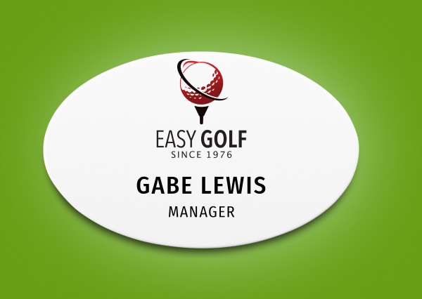 Name badge with badge talker in Retail