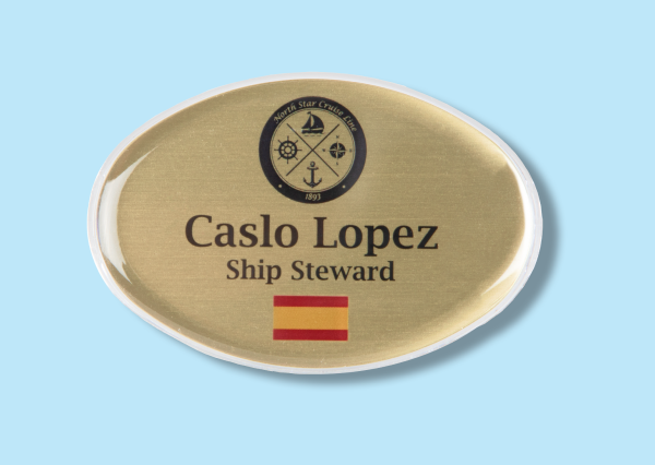 Write on name badge in retail industry