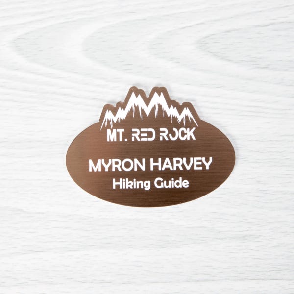 nametag for ski resort summer activities