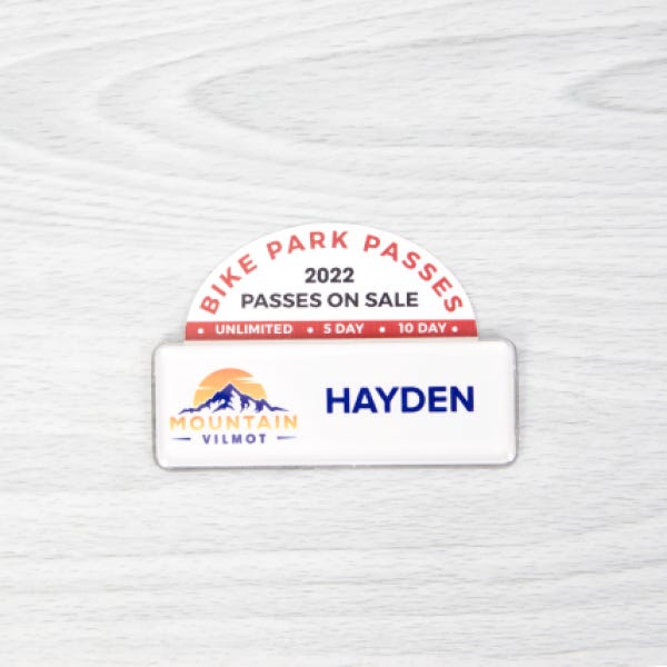 badge and badge accessories for ski resort 