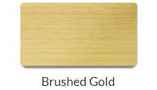 Brushed gold name badge