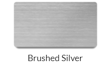 Brushed silver name tags