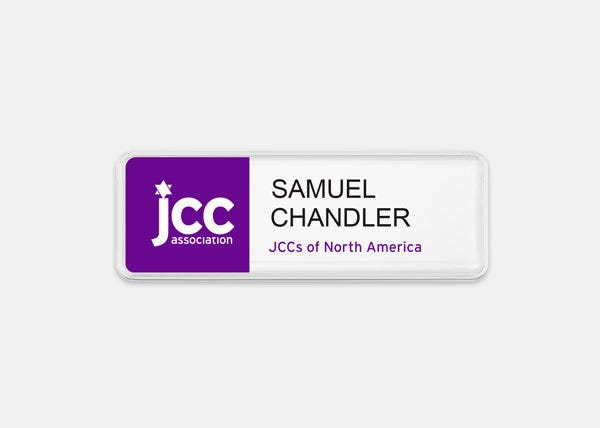 JCC Rectangle Name Badge