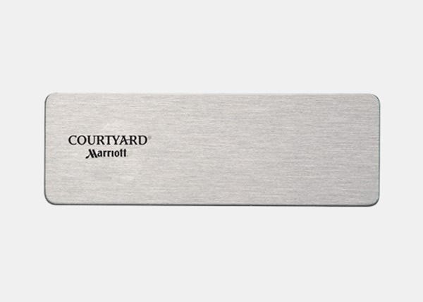 courtyard silver badge plate
