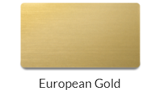 Plastic European Gold name badge