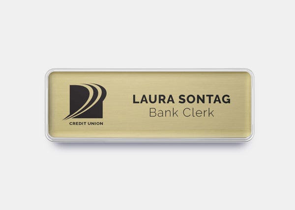 Reusable name badge