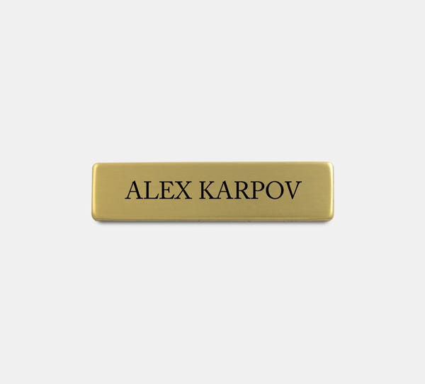 engraved name badge