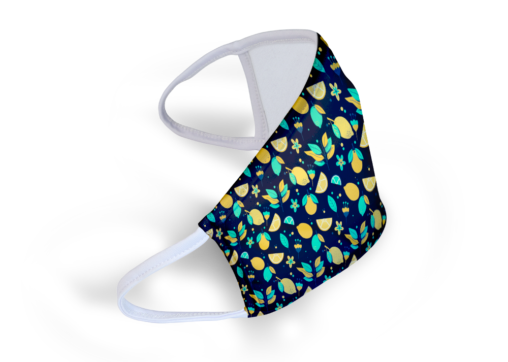 yellow flower face mask
