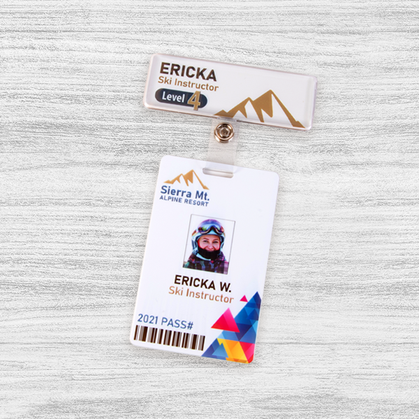 hook-up badges  for ski industry