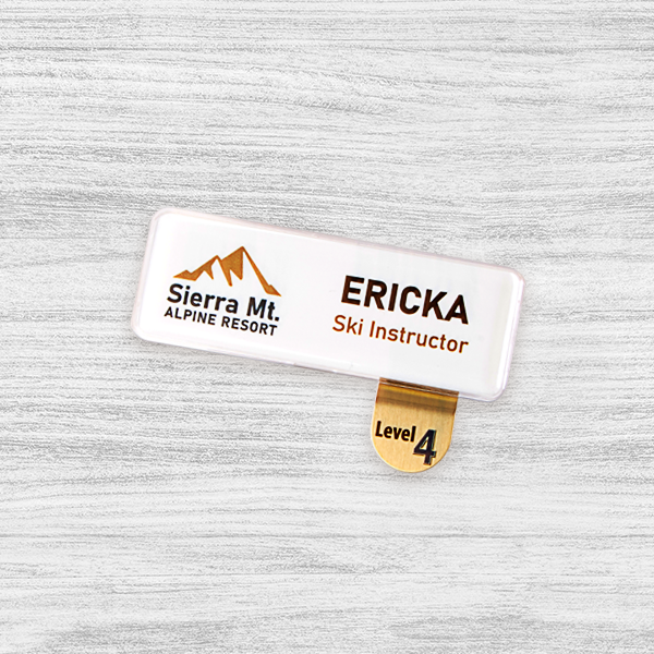 bling badges for ski industry