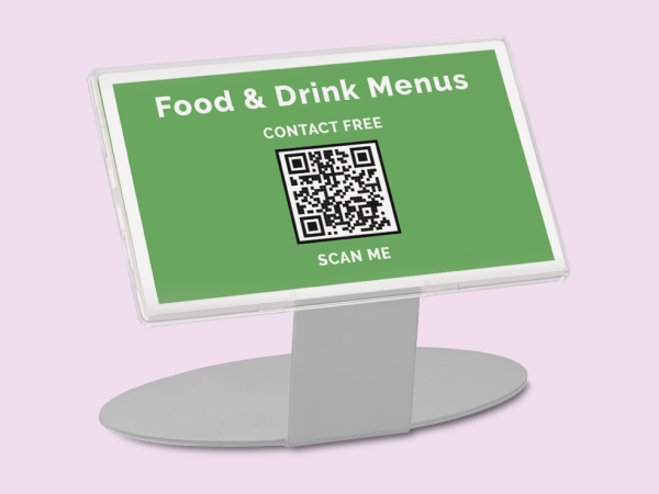 QR code signs resturant