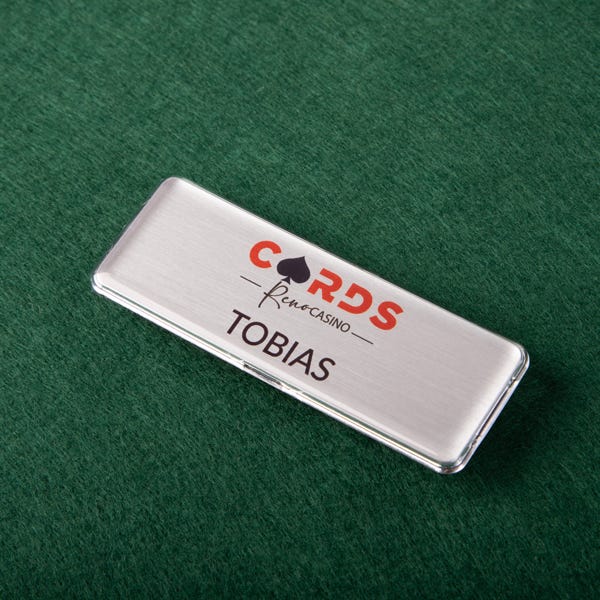 reusable name badges for casinos